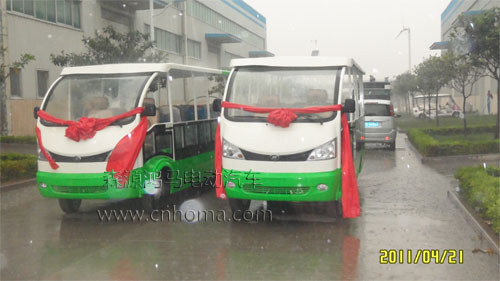 西泰山風(fēng)景區(qū)首輛20座燃油觀(guān)光車(chē)